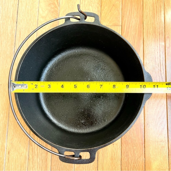 WAGNER 1891 Cast Iron Dutch Oven Bail Handle Pre Seasoned Saute Fry Baking Roast